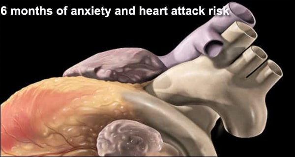 6 months of anxiety and heart attack risk
